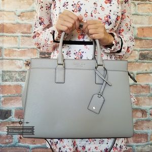 Kate Spade Cameron LARGE Satchel Soft Taupe Gray